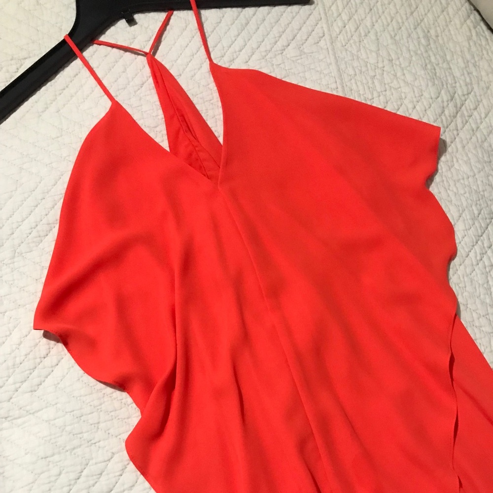 BLOOD ORANGE OPEN BACK DRESS